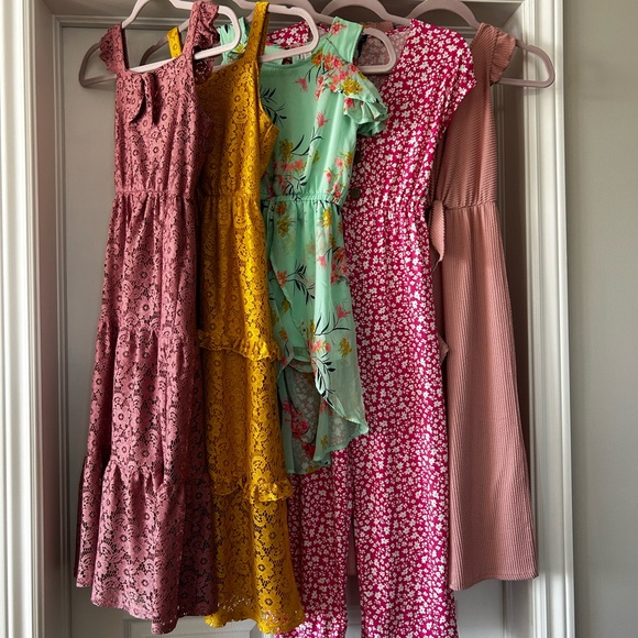 Large lot girls dressy dresses and rompers, size 10 - Picture 1 of 6